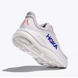 Hoka Bondi 9 White and Blue Men's Sneakers